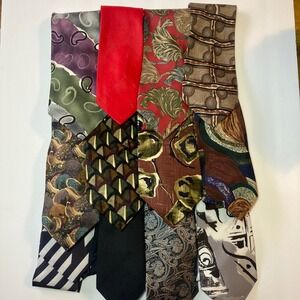 Vintage Designer Men's‎ Neckties Lot of 12- Kuppenheimer, Halston, Silk Ties